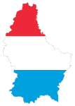 Luxembourg Map Flag With Stroke